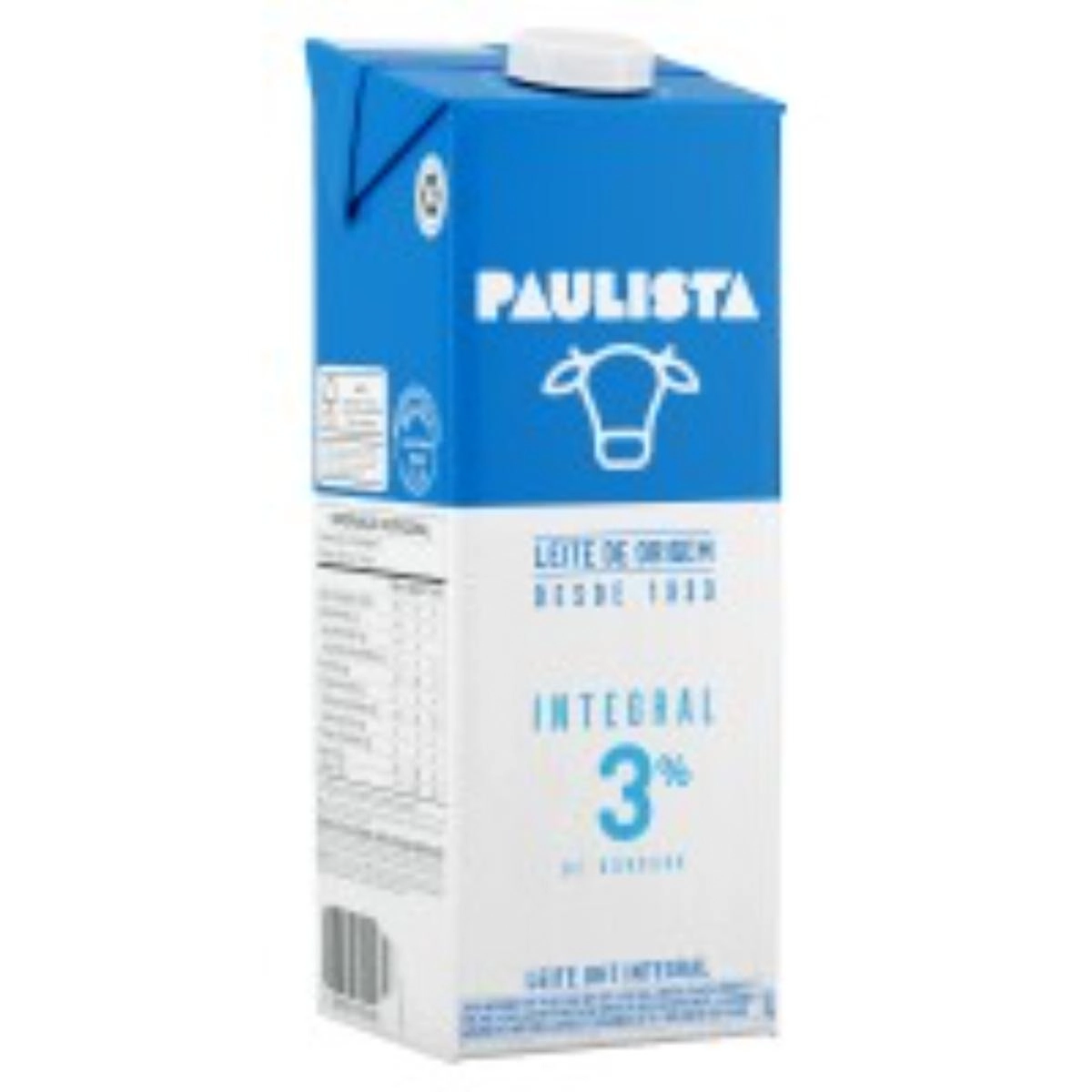 Leite UHT Integral Paulista Caixa com Tampa 1l