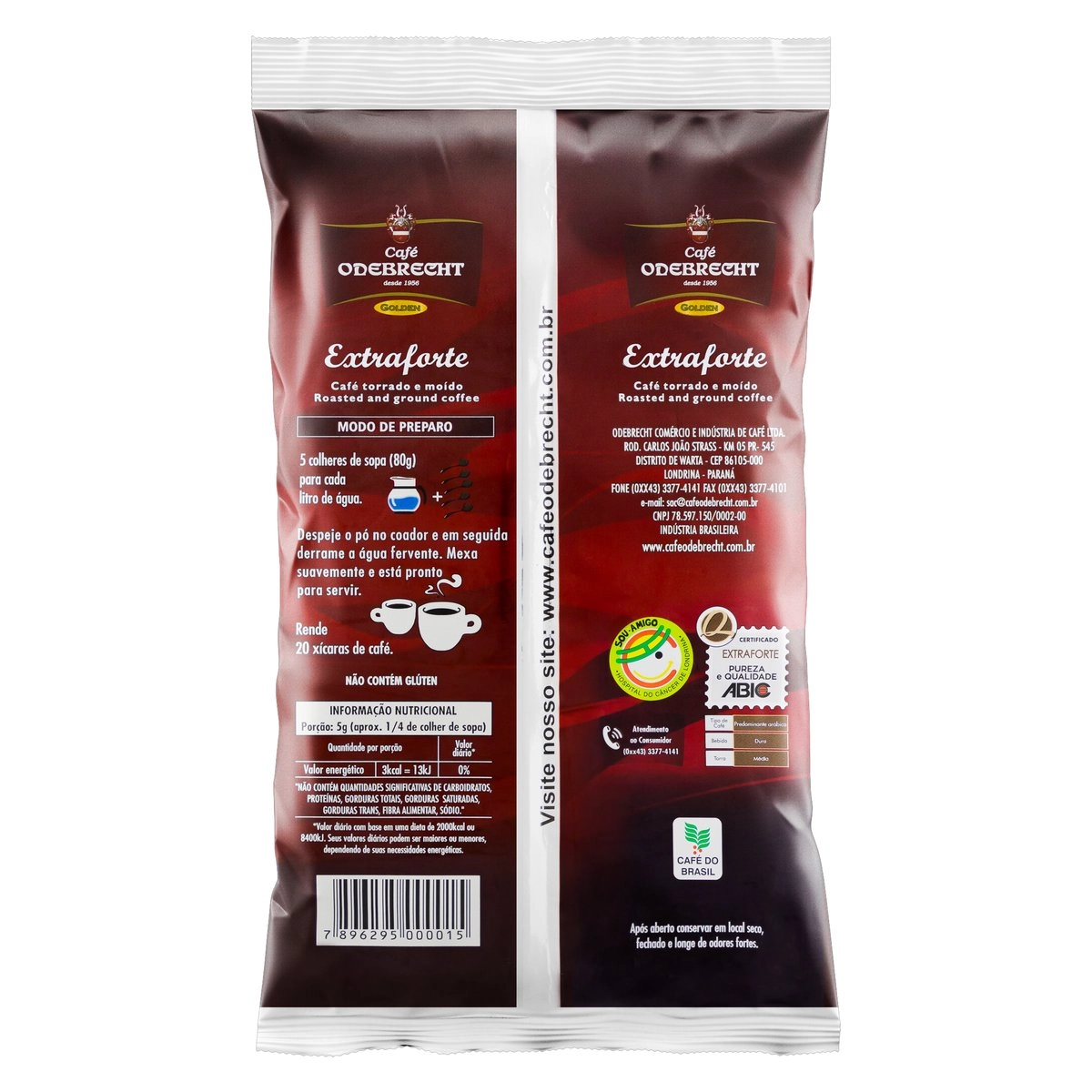 Café Torrado E Moído Extraforte Café Odebrecht Golden Pacote 500g