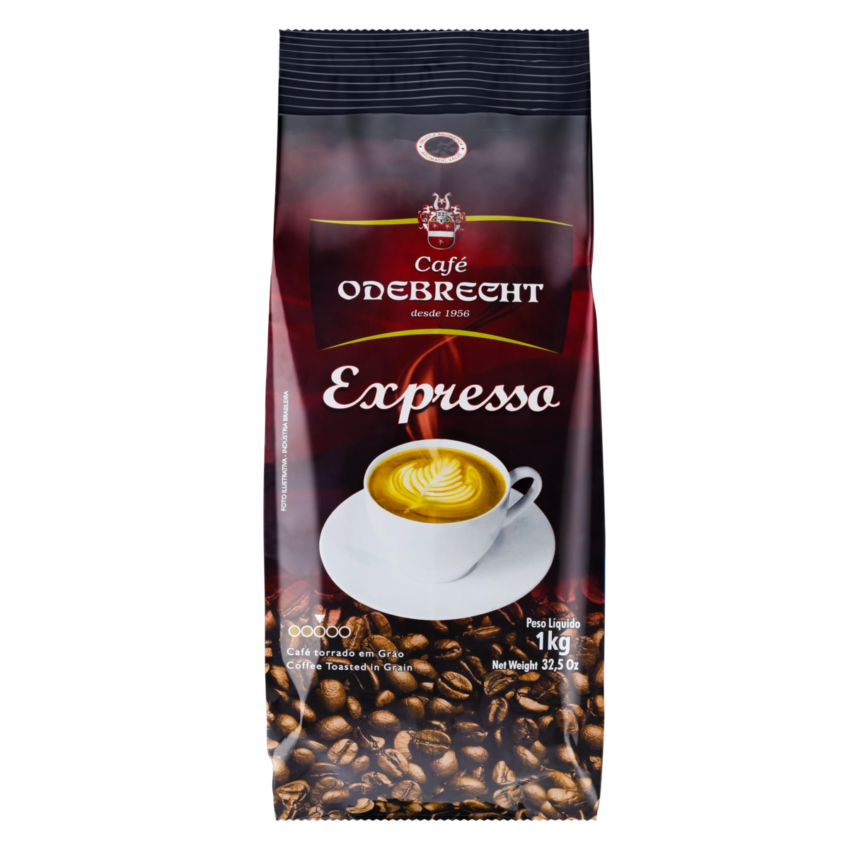 Café Torrado Em Grãos Espresso Café Odebrecht Pacote 1kg