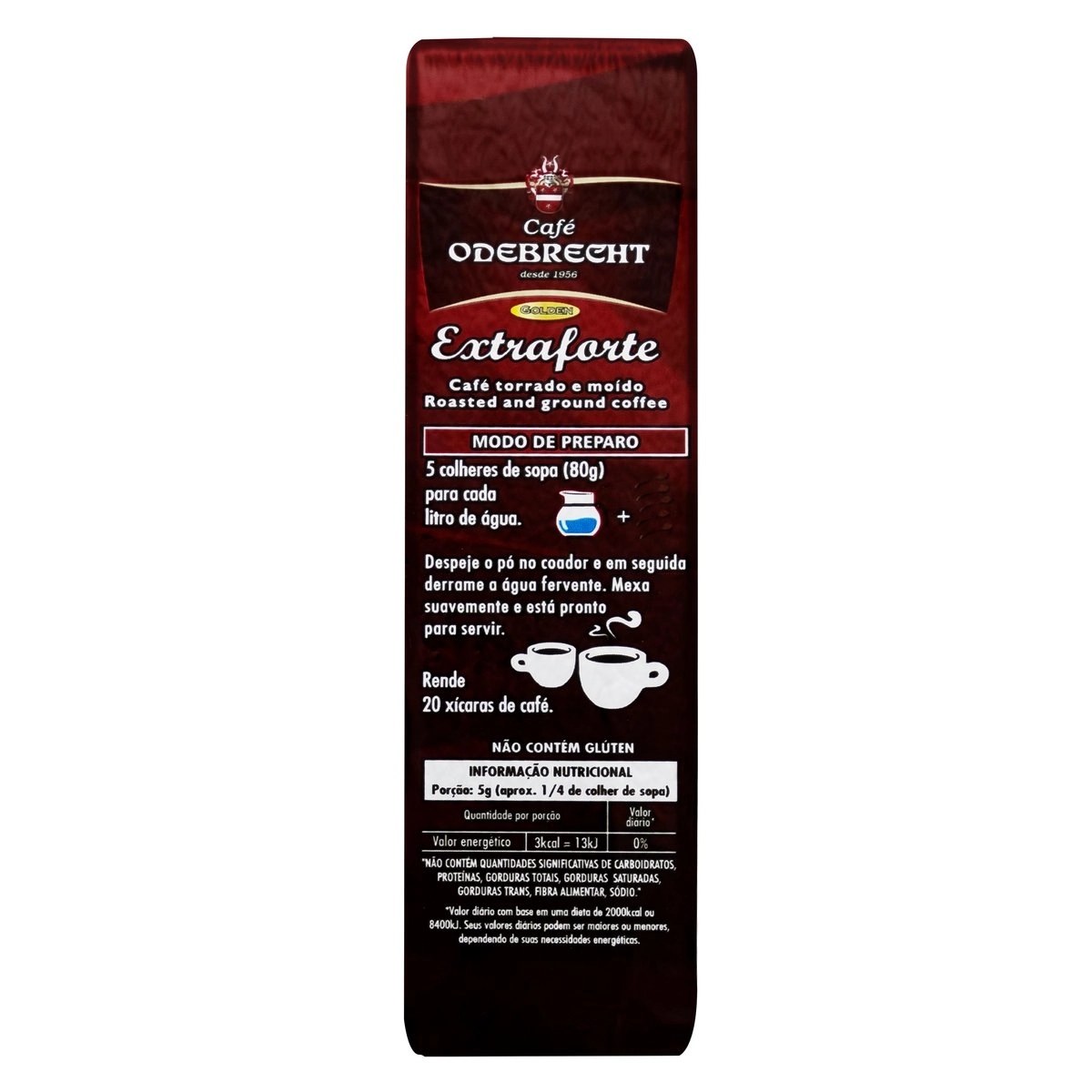 Café Torrado E Moído A Vácuo Extraforte Café Odebrecht Golden Pacote 250g