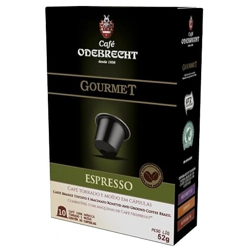 Café Em Cápsula Torrado E Moído Espresso Café Odebrecht Gourmet Caixa 52g 10 Unidades