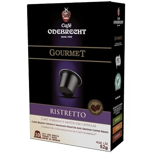 Café Em Cápsula Torrado E Moído Ristretto Café Odebrecht Gourmet Caixa 52g 10 Unidades