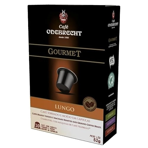 Café Em Cápsula Torrado E Moído Lungo Café Odebrecht Gourmet Caixa 52g 10 Unidades