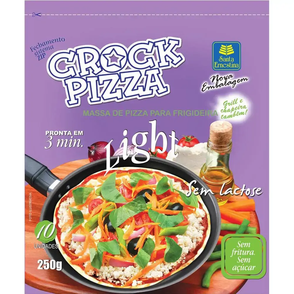 Massa Crock Pizza Frigideira Light C/10