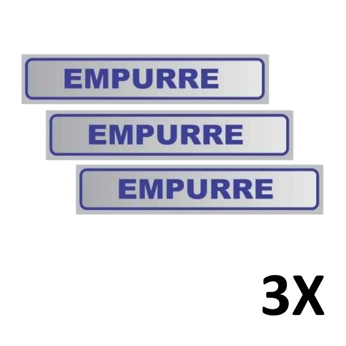 Kit 3 Placa De Aviso Sinalização Portas Empurre 25cmx5cm