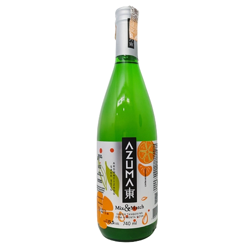 Saquê Seco Tangerina Com Pimenta Rosa Azuma Mix Match Garrafa 740ml