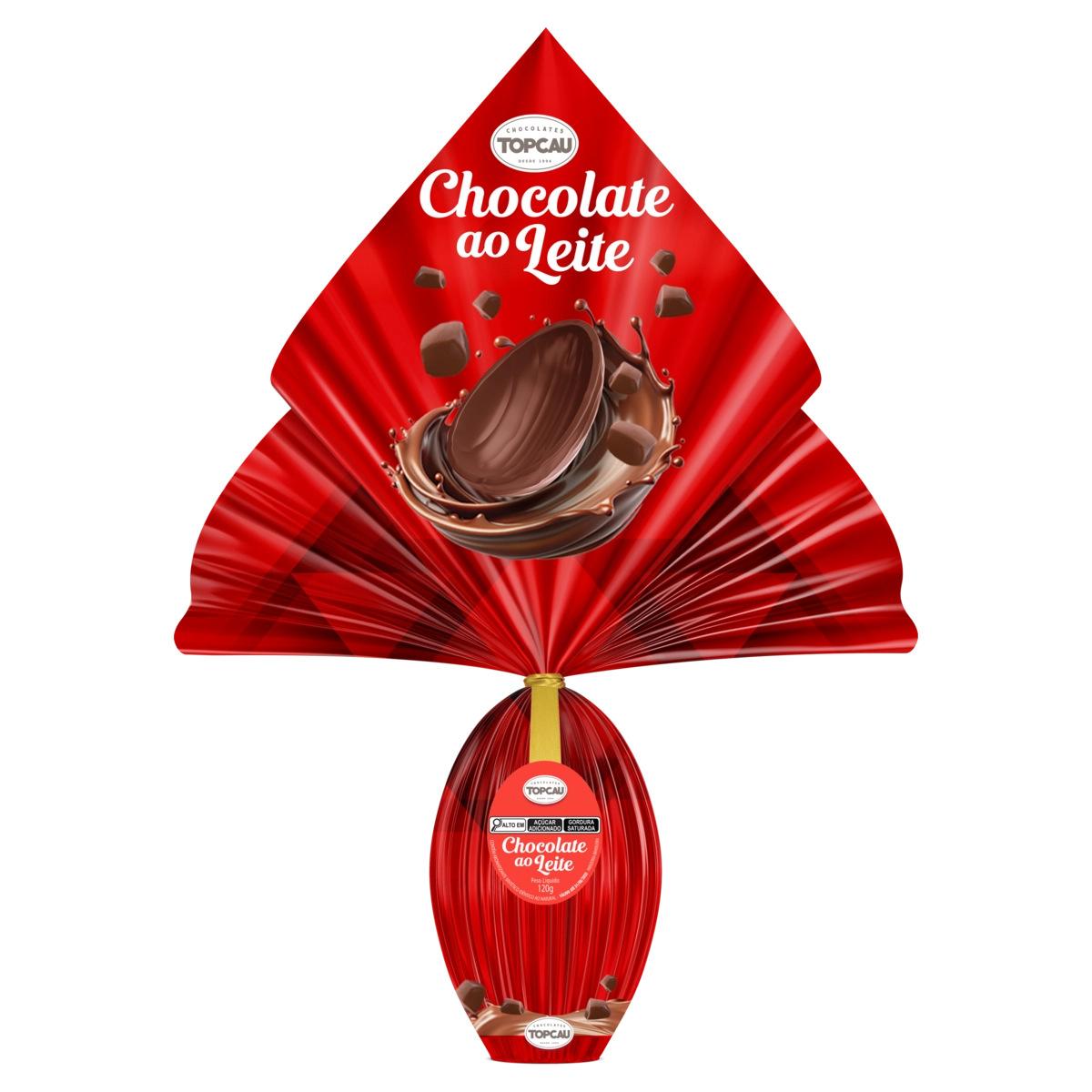 Ovo Pascoa Top Cau 120g Chocolate Ao Leite