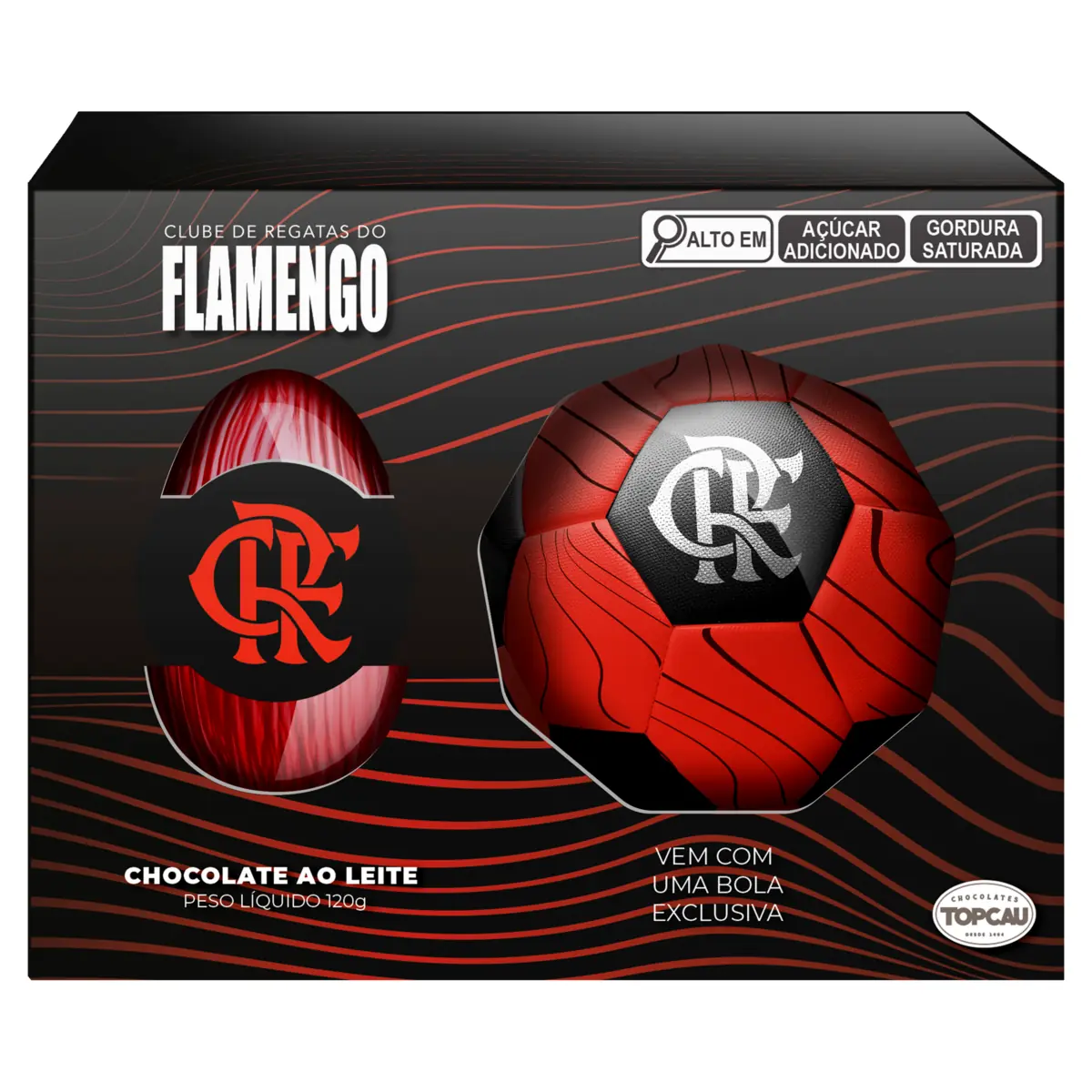 Ovo De Páscoa Ao Leite Clube De Regatas Do Flamengo Topcau Caixa 120g Vem Com Uma Bola Exclusiva