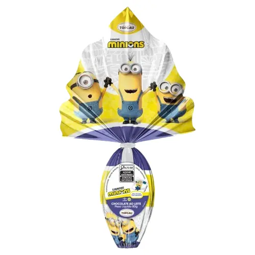 Ovo Pasc Choc Leite Minions Topcau 80g