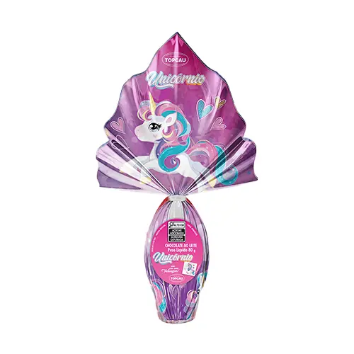 Ovo Pasc Choc Leite Unicornio Topcau 90g