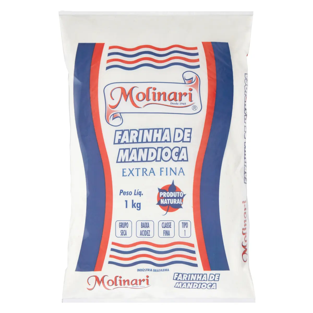 Farinha De Mandioca Tipo 1 Extrafina Molinari Pacote 1kg