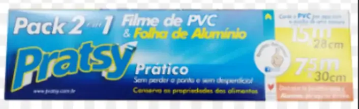 Pack Pratsy Filme Pvc Folha De Aluminio