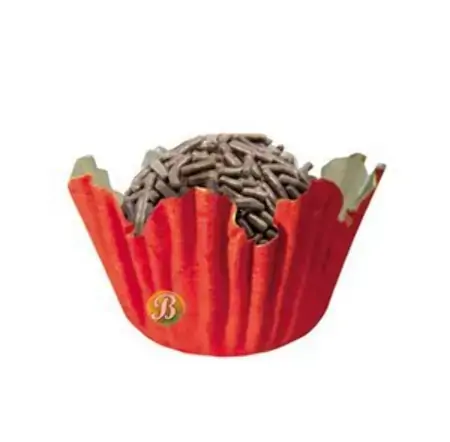 Liners In Flower Shape 4 For Sweets Red Vermelha