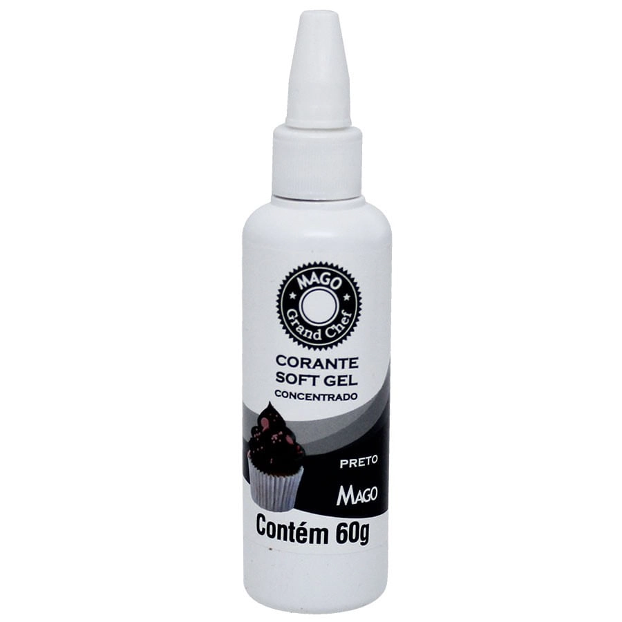 Corante Soft Gel Preto 60ml