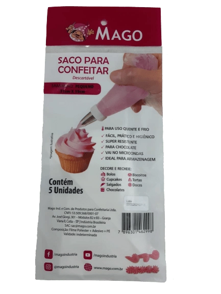 Saco Conf Desc Peq. 37x18cm 5un
