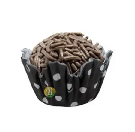 Liners In Flower Shape With Polka Dots 5 For Sweets Bol Neg Preta White On Black