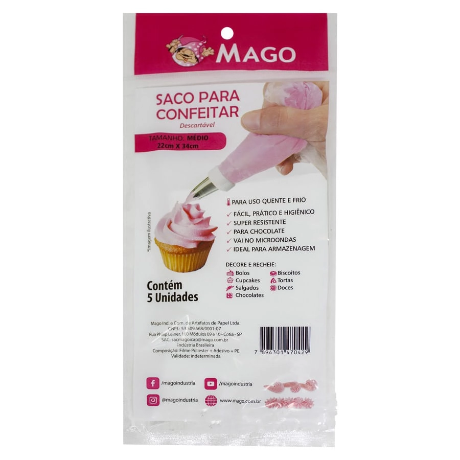 Saco Conf 22x34 Med Desc C/5 Mago