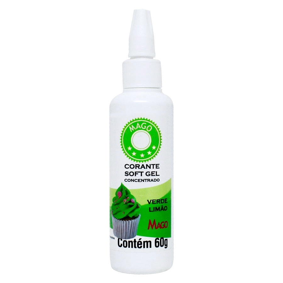 Corante Soft Gel Verde Limao 60ml Mago