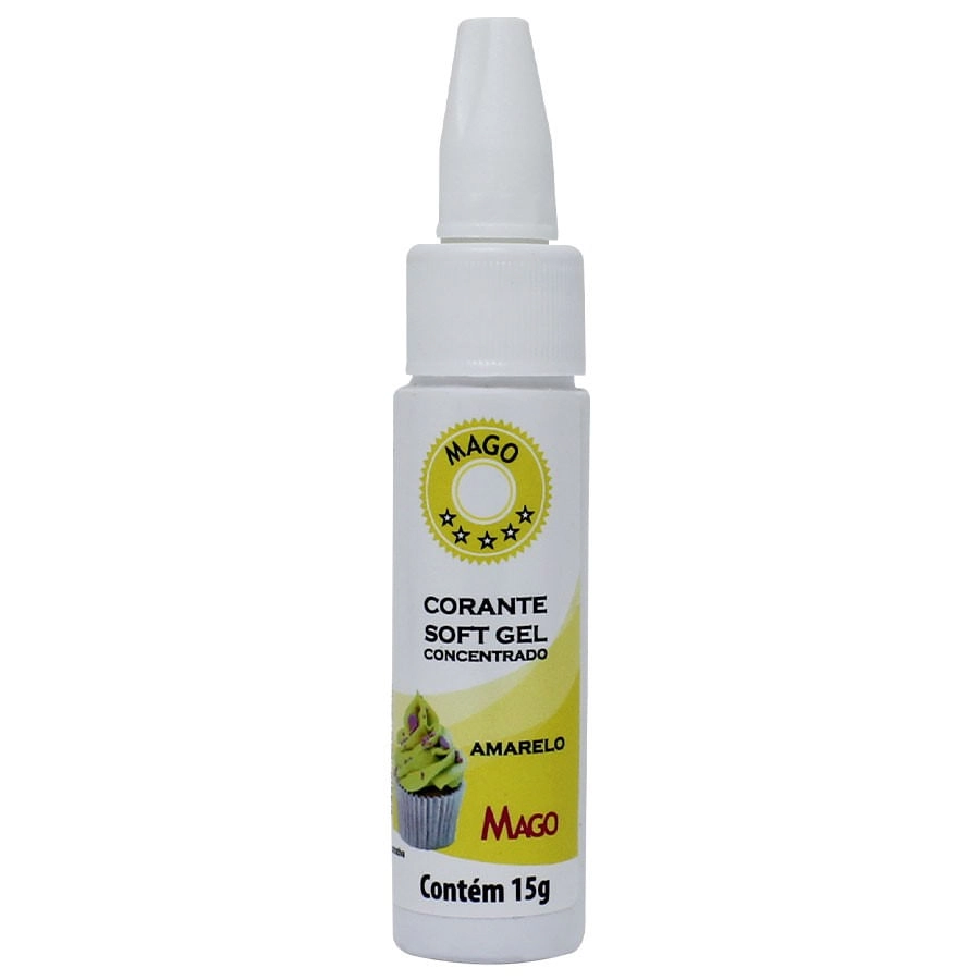 Corante Soft Gel Amarelo 15g Mago