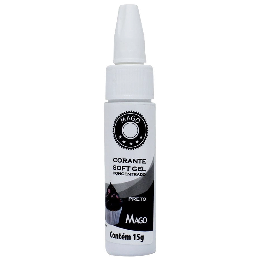 Corante Soft Gel Preto 15g Mago