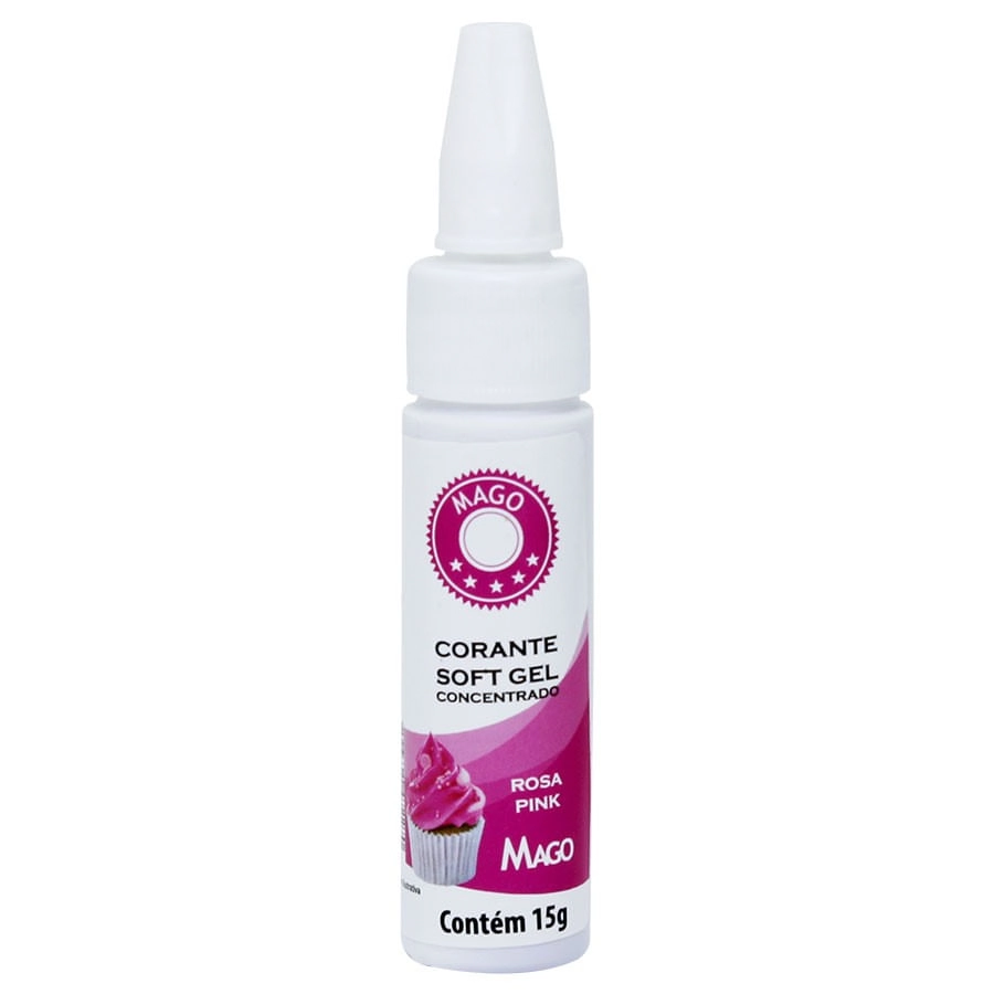 Corante Soft Gel Rosa Pink 15g Mago