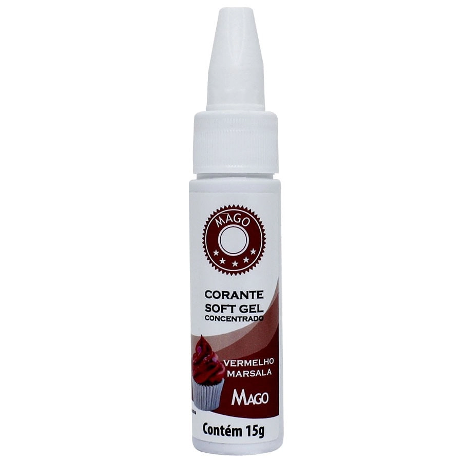 Corante Soft Gel Verm Marsala 15g Mago