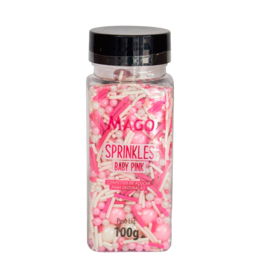 Sprinkles Confeitos Baby Pink 100g Mago