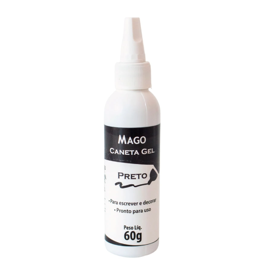 Caneta Gel Preto 60ml 7489 Mago