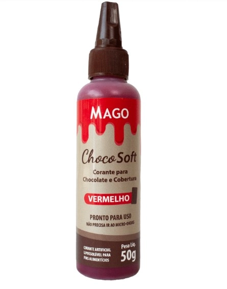 Corante P.choco Soft Vermelho 50g 7654 Mago
