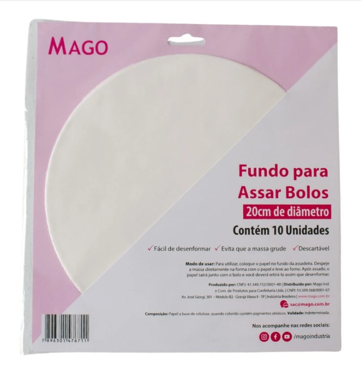 000020240715 Fundo Para Assar Bolos 20cm 10un