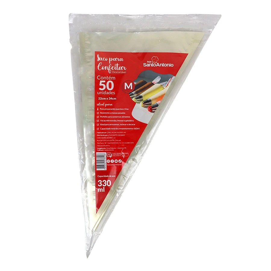 Saco Confeitar M Santo Antonio 50un 34x22 7841 Mago