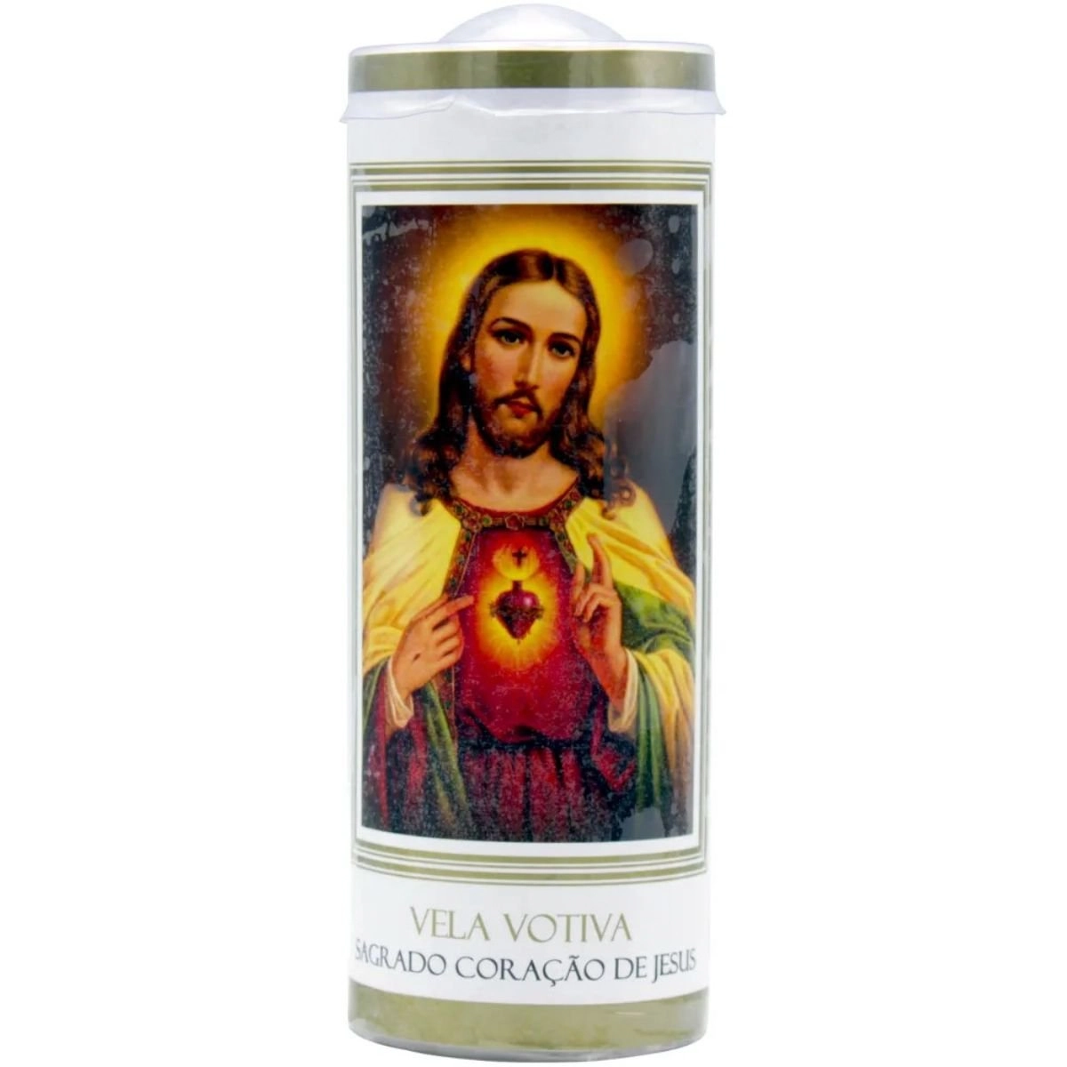 Vela Branca Jesus Cristo SANTA CRUZ 320g