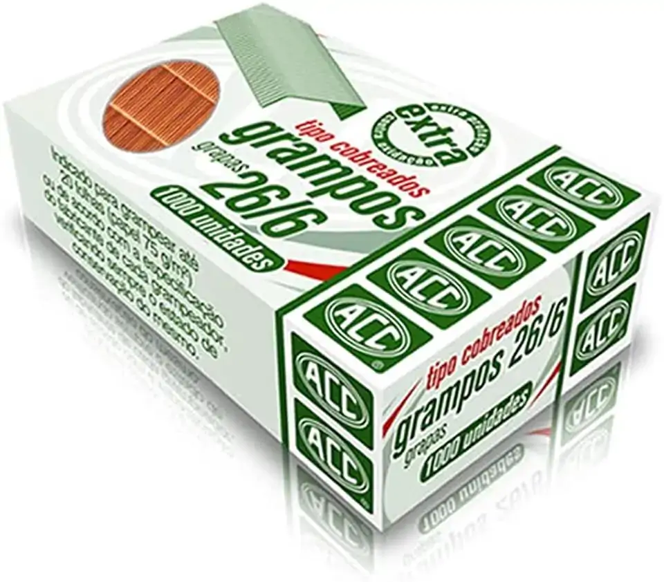 Grampo Acc 26/6 Aco Cobr Extra 1000x1unidade