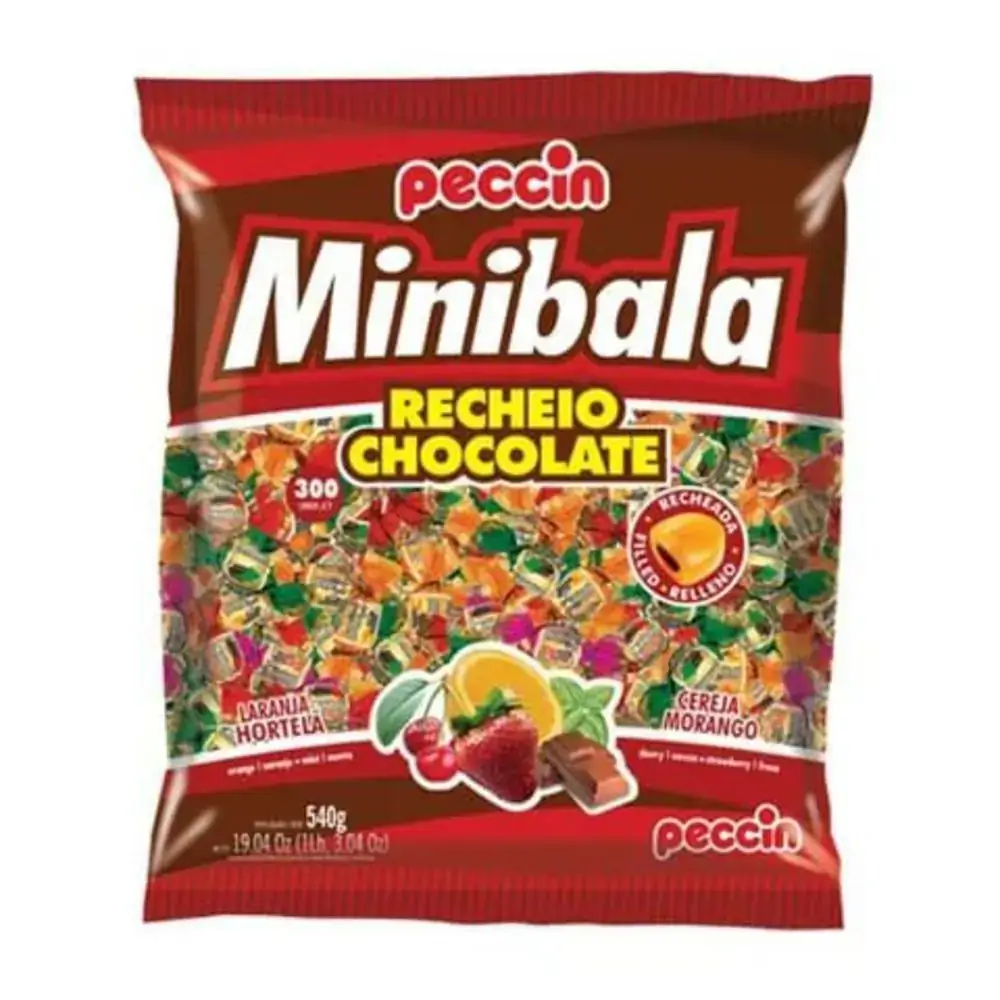 Mini Bala Recheado Chocolate