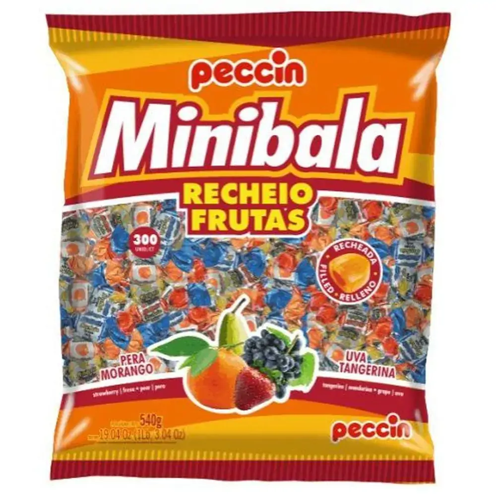 Balas Minibala Recheio De Fruta R