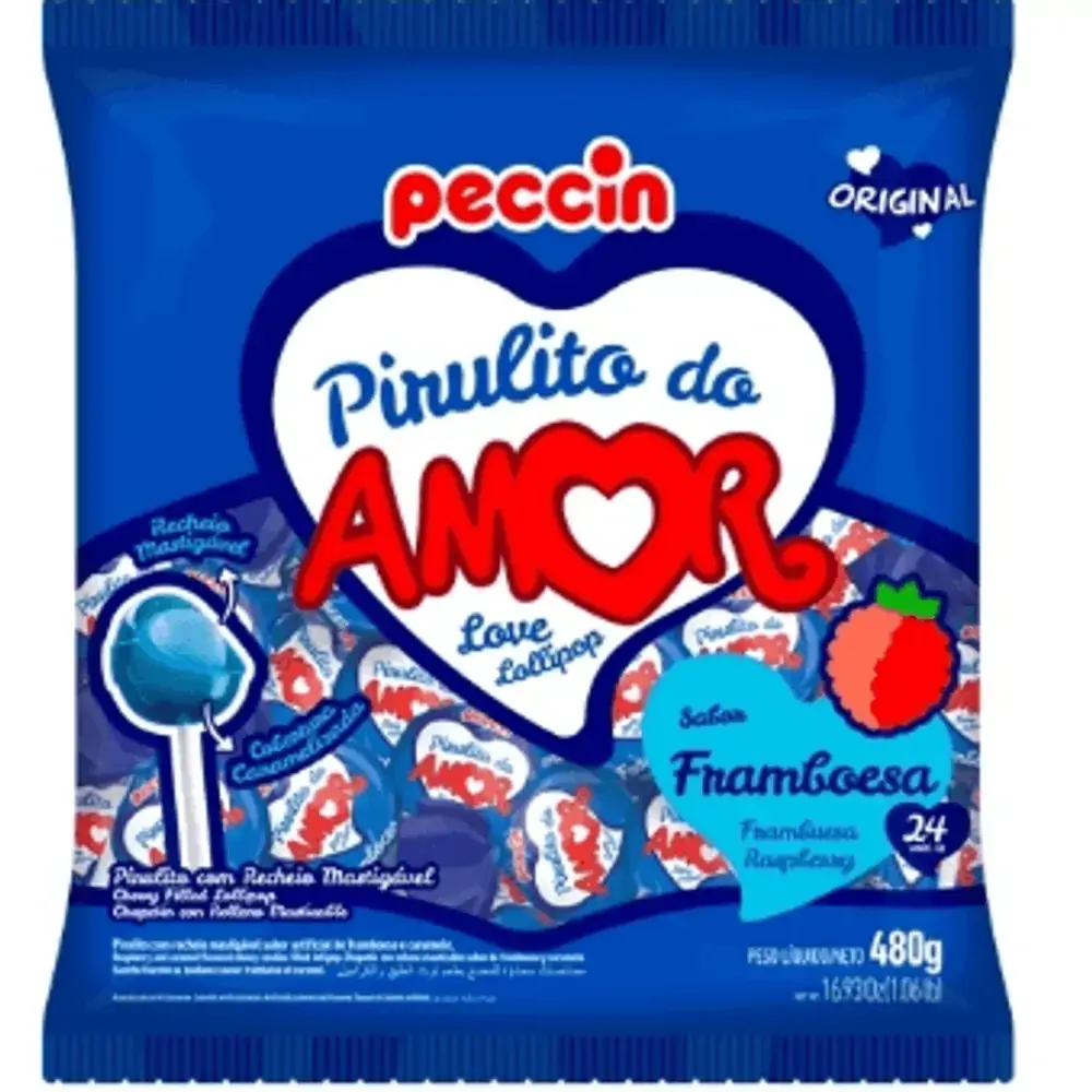 Pirulito Framboesa Do Amor Peccin