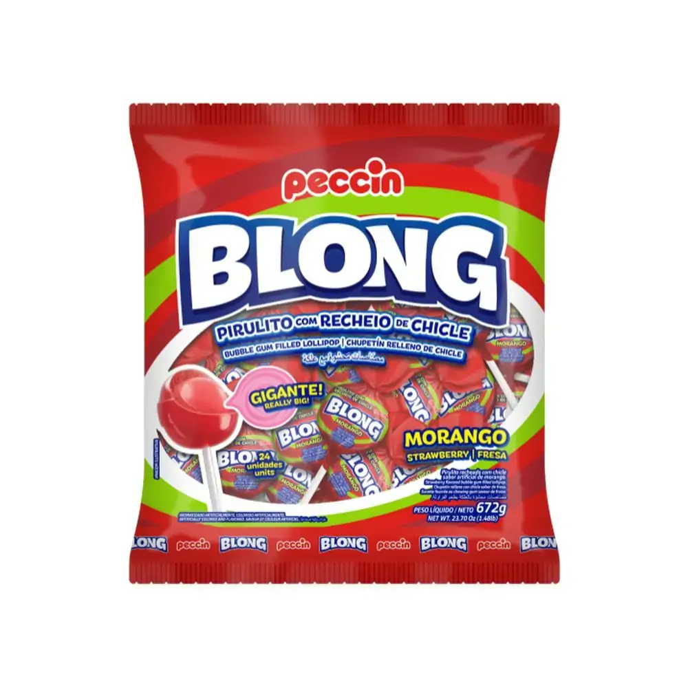 Pirulito Peccin Blong Morango
