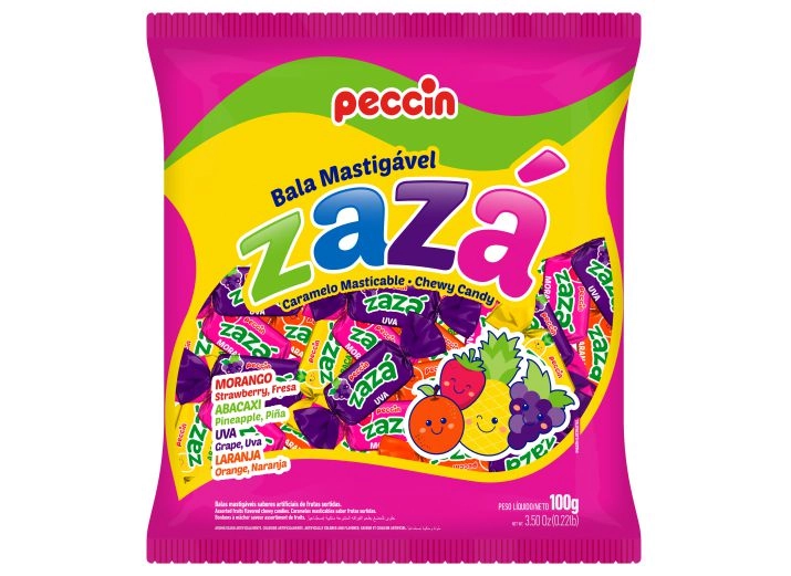Bala Frutas Sortidas Zazá Pacote 100g
