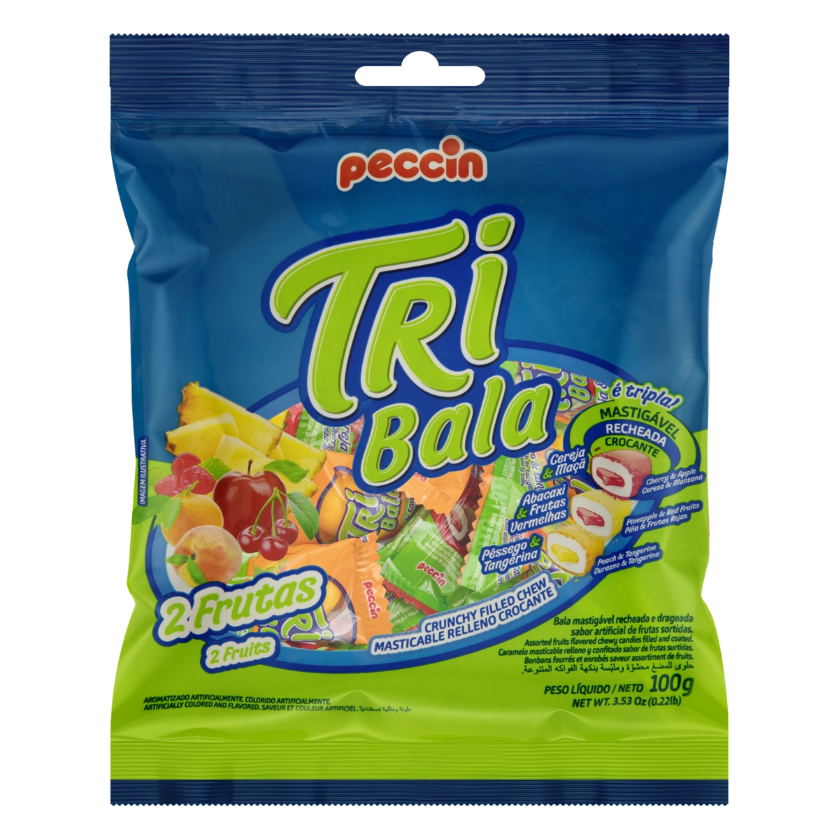 BALA TRI FRUTAS 100G