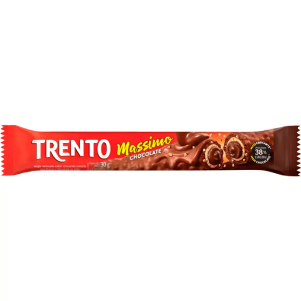 Wafer Chocolate Trento Massimo Pacote 30g