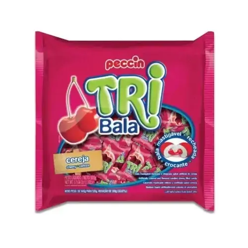 Bala Peccin Tribala Cereja 500g
