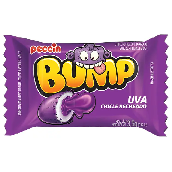 Chicle Bump Uva Peccin 3,5g Pdoce