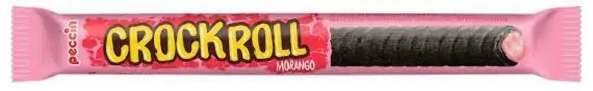 Choc Barra Peccin Crock Roll 15g Wafer Morango