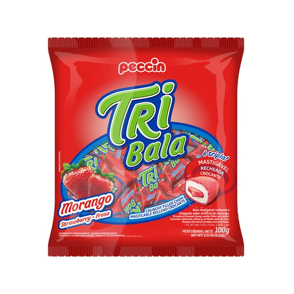 Bala Tribala 100g Iog Morango
