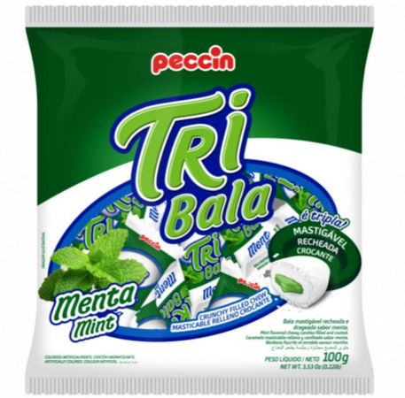Bala Peccim Triballa 100g Menta