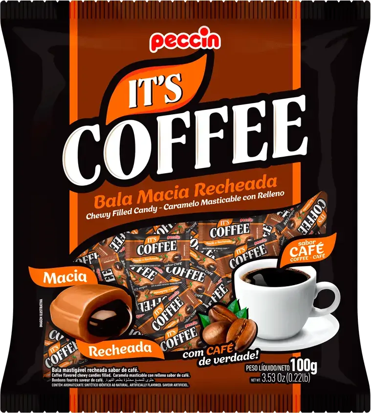 Bala Recheio Café Peccin Its Coffee Pacote 100g