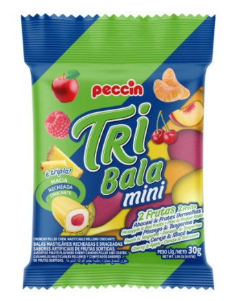 Bala Tri Bala 2 Frutas 30g Peccin