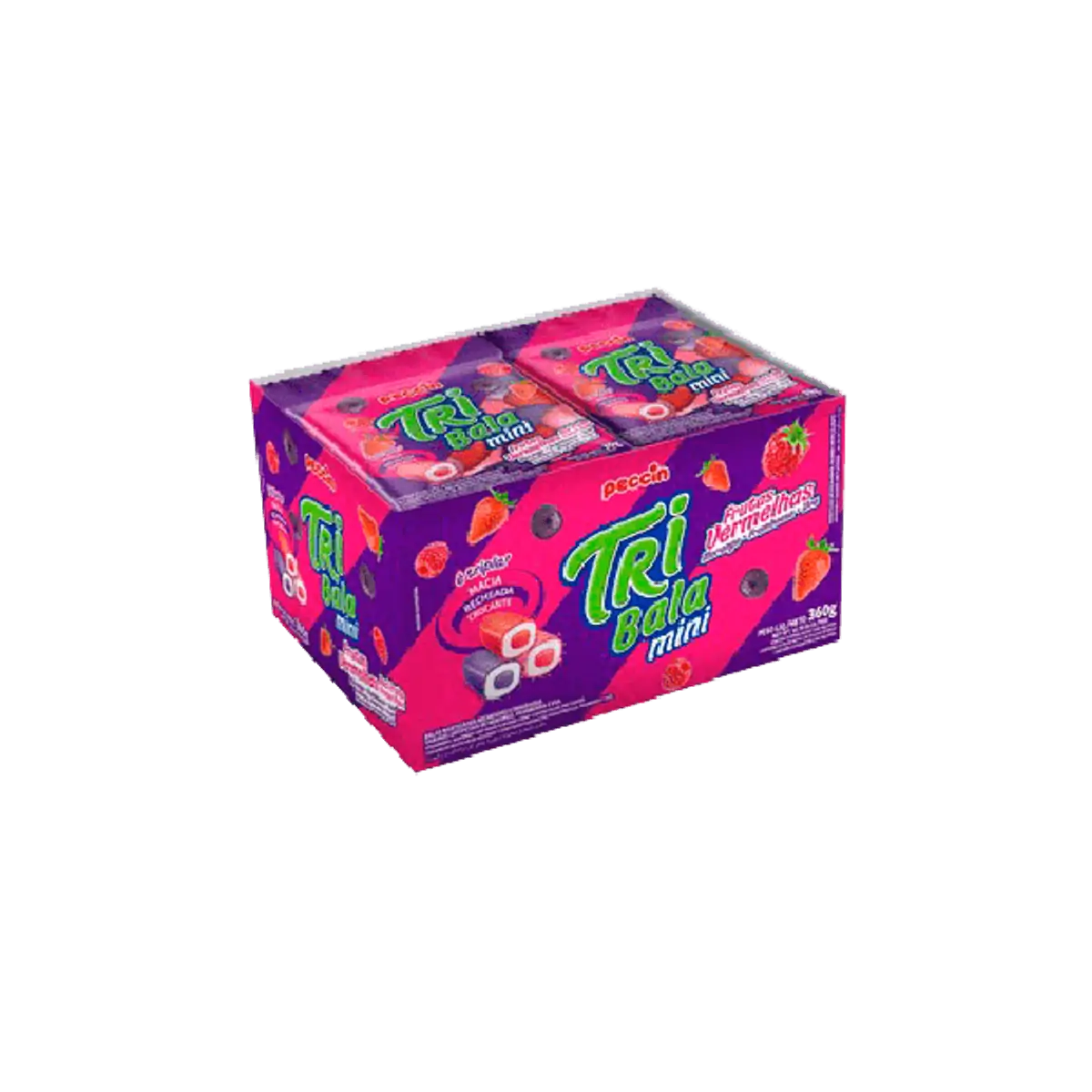 Bala Tribala Mini Frutas Vermelhas 30g Peccin
