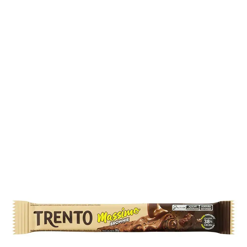 Wafer Recheio Brownie Trento Massimo Pacote 30g
