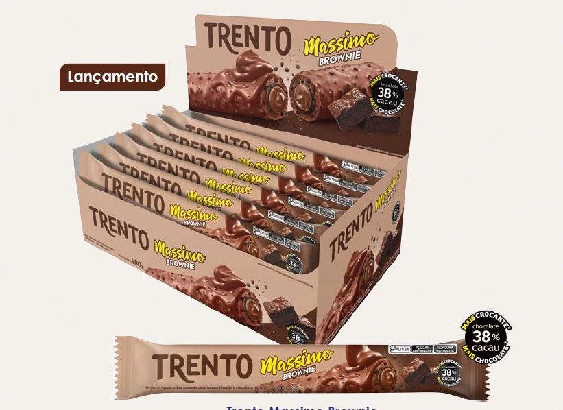 Wafer Recheio Brownie Trento Massimo Pacote 30g